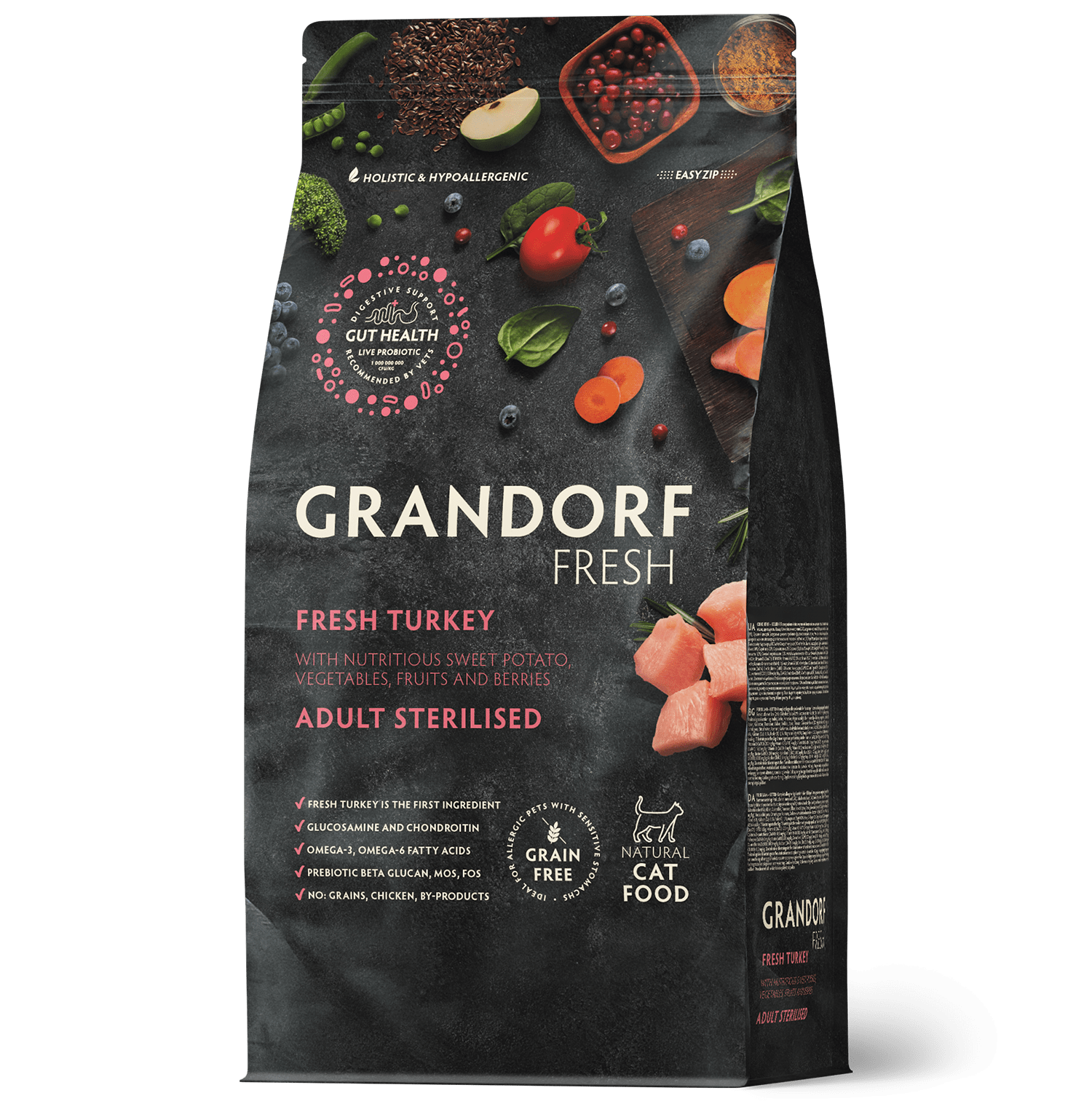 Cat food Grandorf Fresh with turkey for sterilised cats